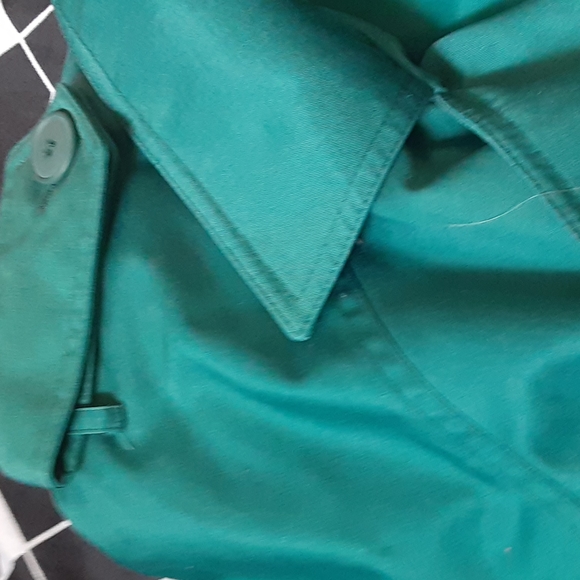Charles Klein  vintage green trench coat, size 6 petite - Picture 8 of 13